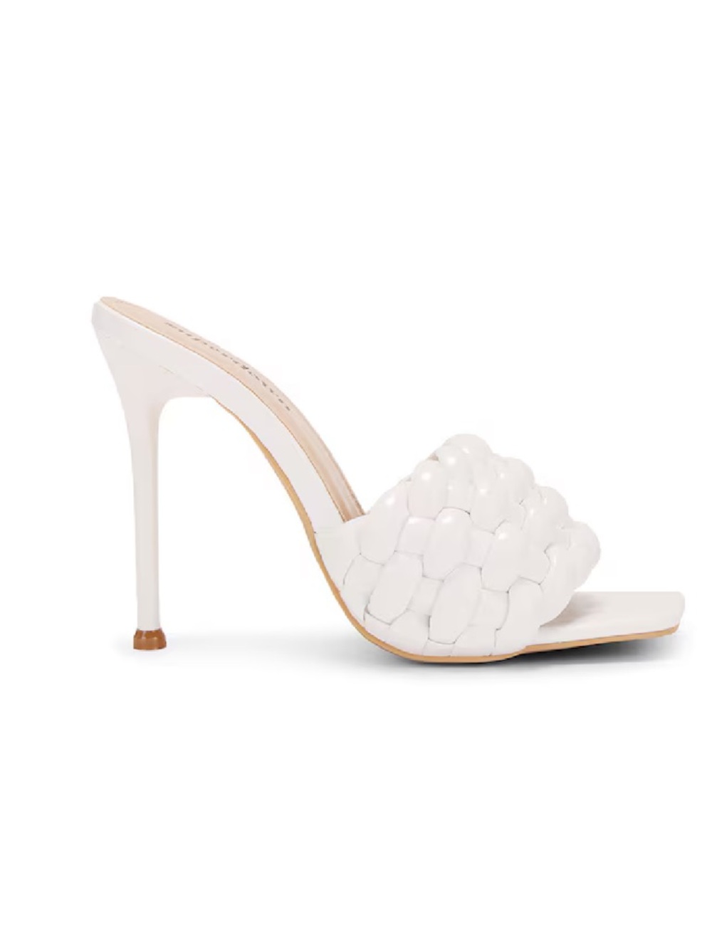 Superdown Jocelyn Heel White Braided Sz 8